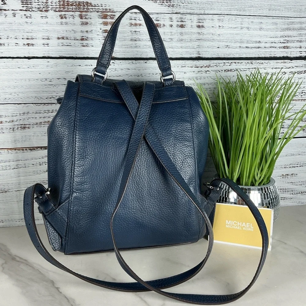 Michael Kors Bag‎ Navy Blue Leather Backpack